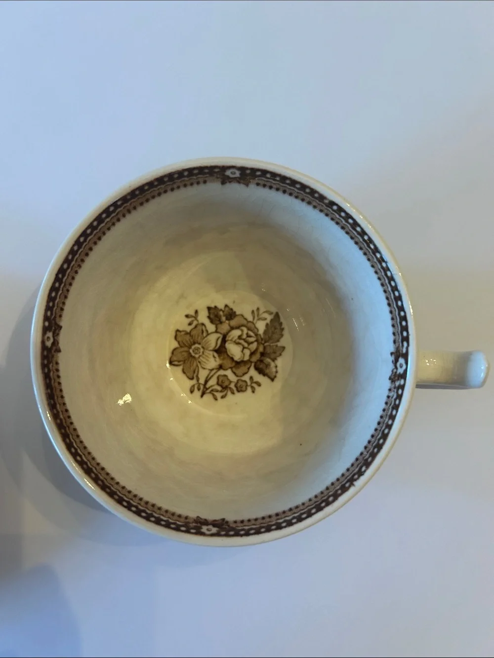Royal Staffordshire Tonquin Brown Teacup & Saucer Set